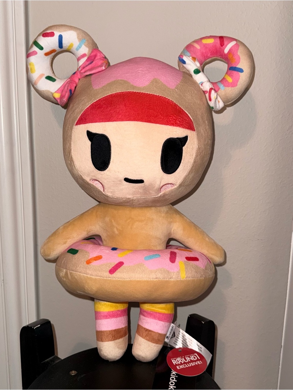 tokidoki Donut Bear Plush - Pink, Brown & Red
